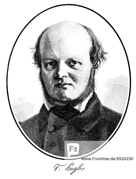 Historischer Druck, Portrait von <b>Franz Theodor</b> Kugler, 1808 - 1858, <b>...</b> - 5524230