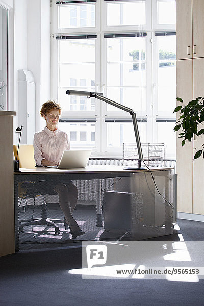 benutzen,Geschäftsfrau,Notebook,Büro