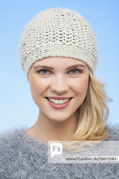 Portrait,Frau,Schönheit,Hut,stricken