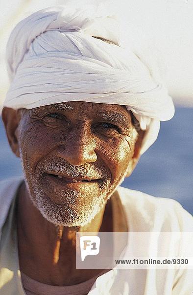 Portrait eines alten Mannes Lächeln  Ägypten