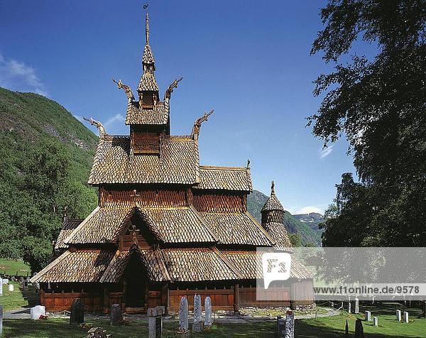 Fassade der Kirche  Burgund  Norwegen