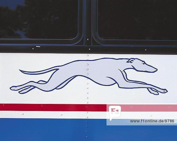 Zeichen der Greyhound Bus  USA