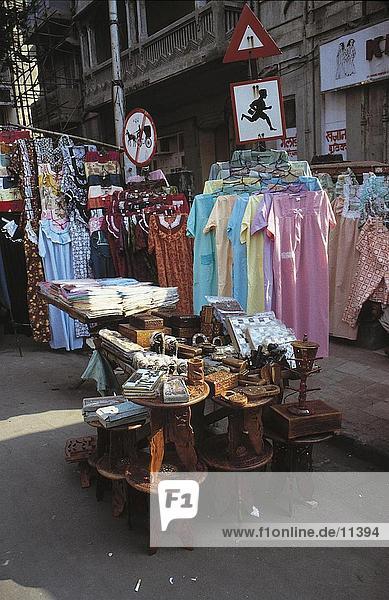 In Straßenmarkt  Madras  Indien angezeigten Objekte