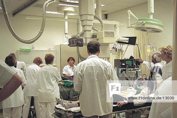 Surgeons and patient in operating theatre  Netherlands