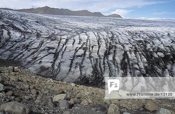 Panoramische Ansicht der Gletscher  Skalafellskoekull  Vatnajoekull  Island