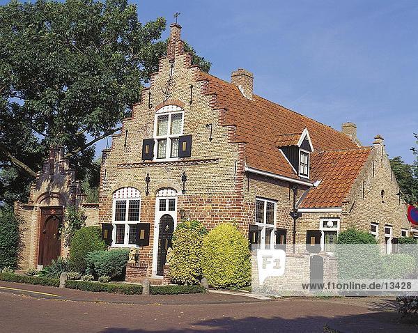Facade of house  Haamstede  Netherlands