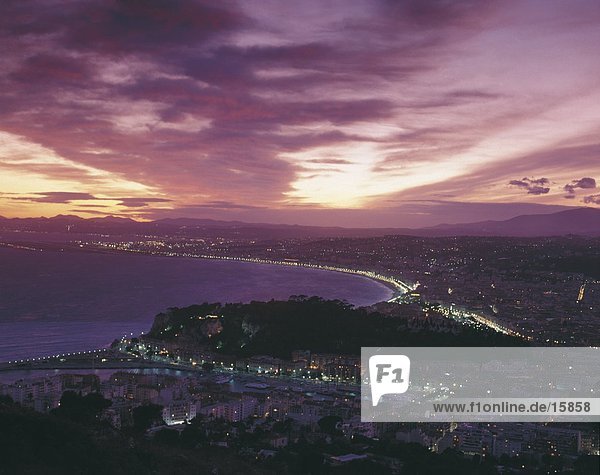 Luftbild von Stadtansicht  Nizza Côte d ' Azur  Provence-Alpes-Côte d ' Azur  Frankreich