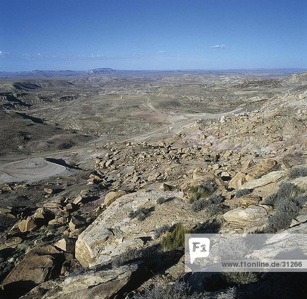 Panoramablick auf trockenen Landschaft  Painted Desert  New Mexico  USA