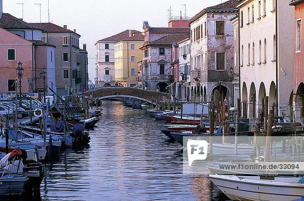 Boats in canal  Vena Canal  Chioggia  Veneto  Italy