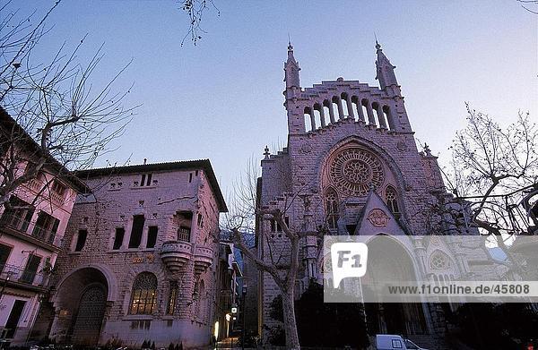 Low angle view of church  Majorca  Balearic Islands  Spain