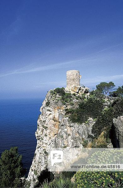 Old ruins of tower  Punta d es Verger  Mallorca  Baleares  Spain
