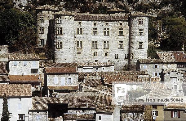 Buildings in town  Lagrasse  Aude  France