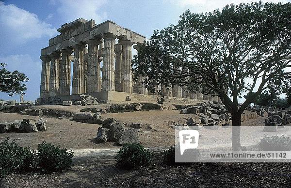 Alte Ruinen der Tempel  Sizilien  Italien