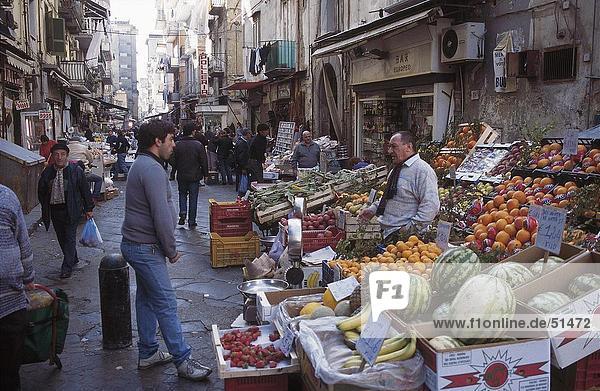 People at vegetable market  Naples  Italy