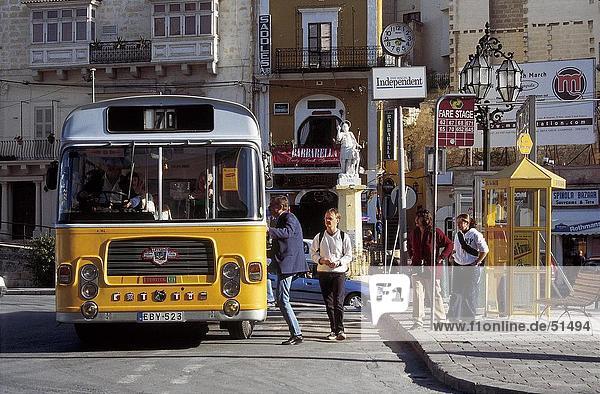 People boarding bus  Malta