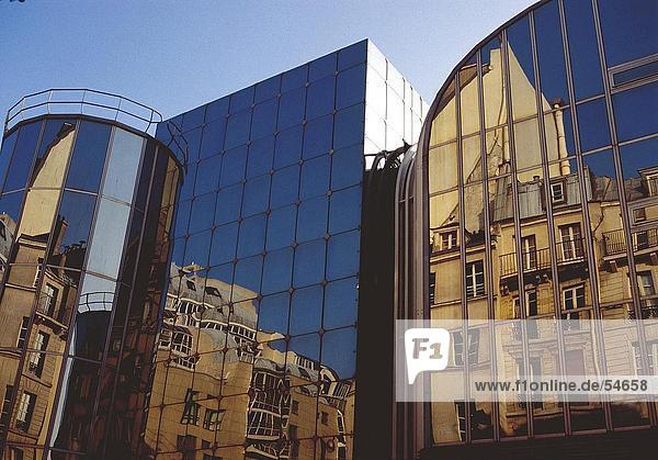 Paris Hauptstadt Frankreich Gebäude Spiegelung Büro Ile-de-France Reflections