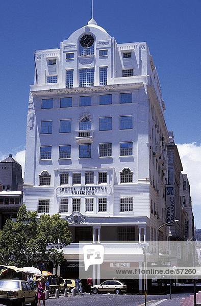 Low angle view of office buildings  Greenmarket Square  Cape Town  Western Cape Province  South Africa