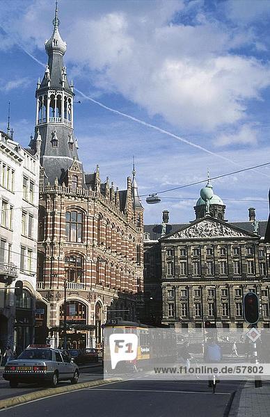 Low angle view of palace  Royal Palace  Amsterdam  Netherlands
