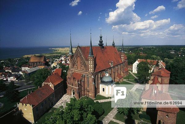 Erhöhte Ansicht der Kathedrale in der Stadt  Frombork  Polen