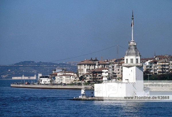Turm auf Insel  Leanderturm  Marmararegion  Istanbul  Türkei