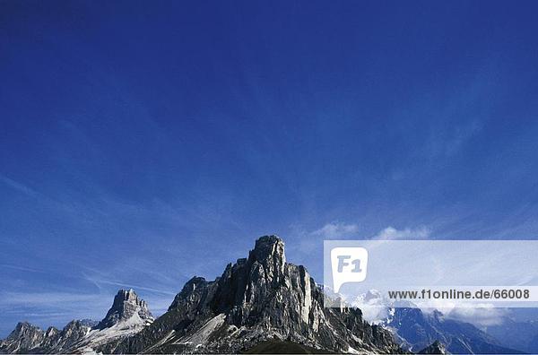 Mountains against blue sky  Dolomites  South Tyrol  Italy