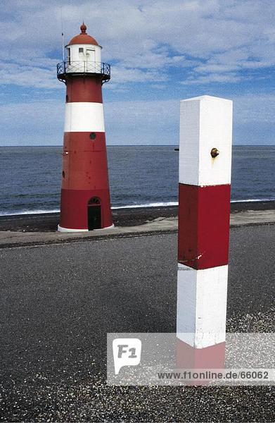 Lighthouse at coastline