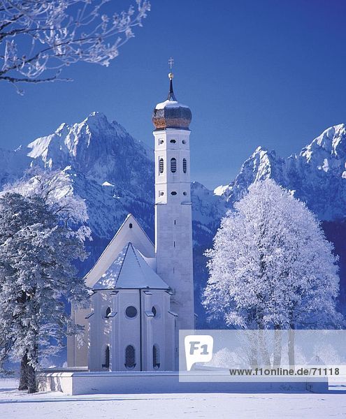 10001608,  Allgäu,  Bayern,  Deutschland,  Europa,  Kirche St. Koloman,  Winter