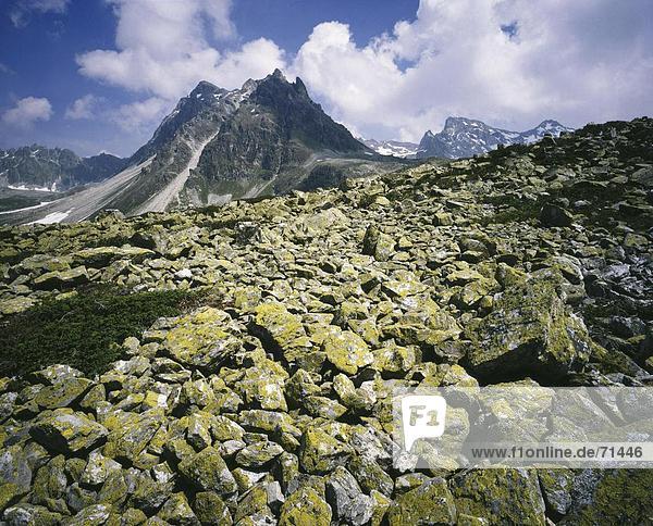 10062122  Bergpanorama  Alpen  Berge  Stein  Feld  Landschaft  le Touno  Schweiz  Europa  Wallis