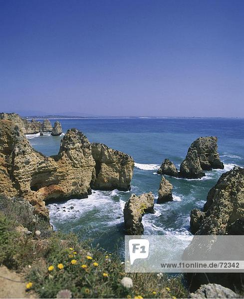 10269404  Algarve  Felsküste  Formationen  Klippe  Meer  Portugal  Praia es Rocha  Wellen