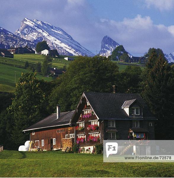 Bauernhaus Europa Berg Schweiz