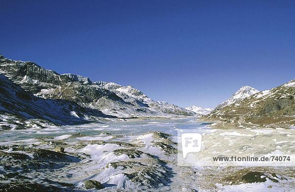 10590462  Gebirge  Panorama  Alpen  Gebirgspass  Bernina  Eis  Felsen  Felsen  erstarrte  Graubünden  Graubünden  Schweiz  Europa
