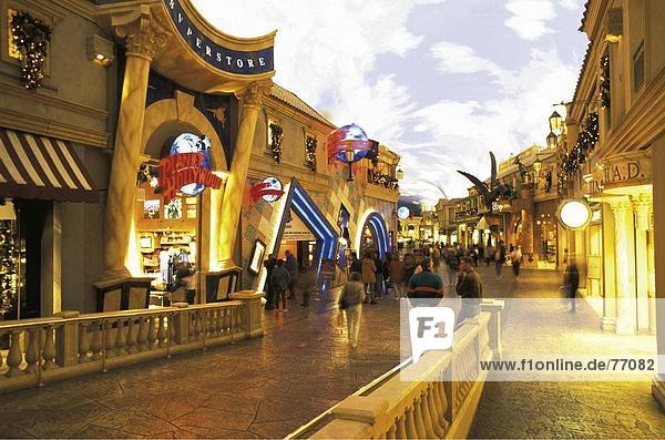 10648007  Caesars Palace  dusk  twilight  pedestrian  shops  dealings  stores  Las Vegas  people  Nevada  pedestrian  passerby
