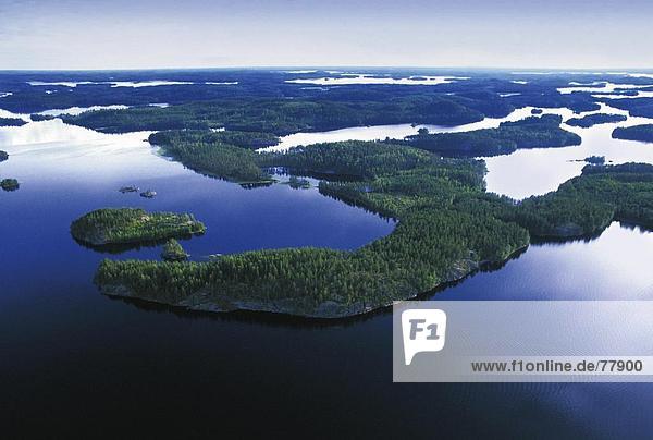10650061  einfach  Finnland  Ebene  Körper von Wasser  Inseln  Inseln  Landschaft  Luftaufnahme  Saimaa  Savonlinna  See  Meer  Seen  ov