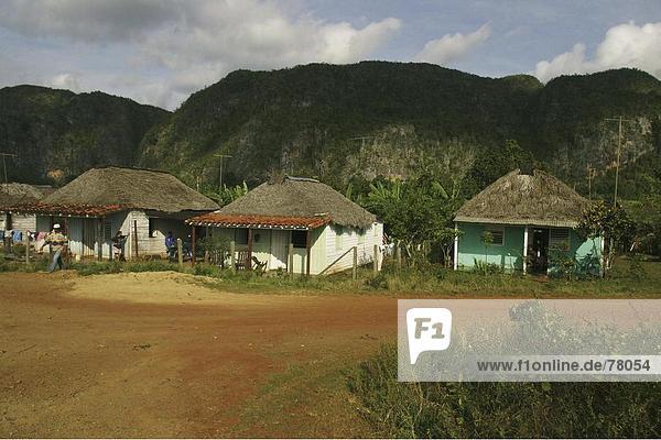Landschaftlich schön landschaftlich reizvoll Hütte Wohnhaus Einfachheit Gebäude Karibik Kuba Pinar Del Rio