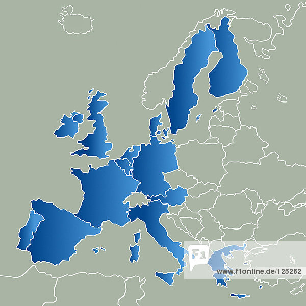 Karte der Europäischen Gemeinschaft