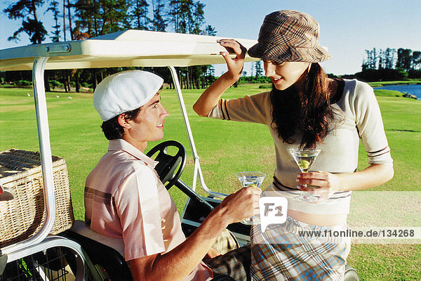 Couple at the golf club