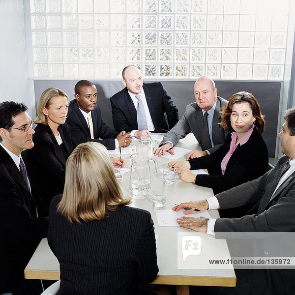 Businesspeople in a meeting