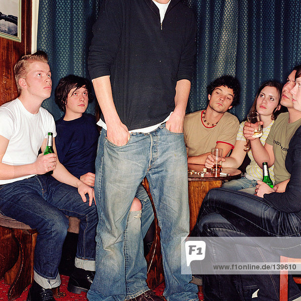 Group of students down the pub