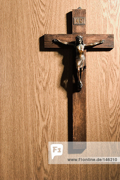 Crucifix on wall