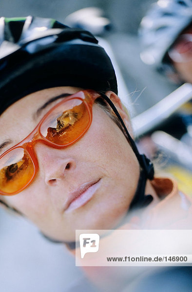 Headshot of a female cyclist