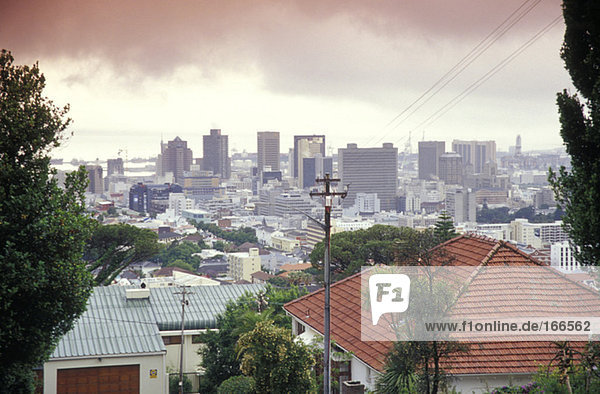 Skyline von Kapstadt von Tamboerskloof  Westkap  Kapstadt  Südafrika