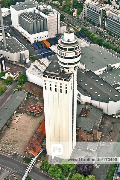 Luftbild von Stadt  Henninger-Turm  Frankfurt am Main  Hessen  Deutschland