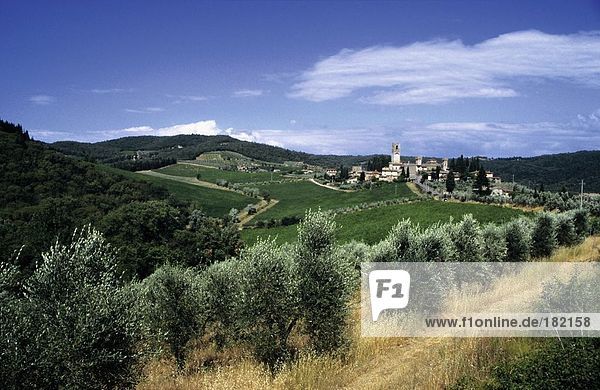 Kloster Landschaft  Badia a Passignano  Chianti Region  Toskana  Italien