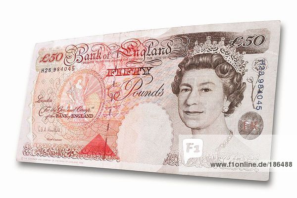 British currency fifty pound note