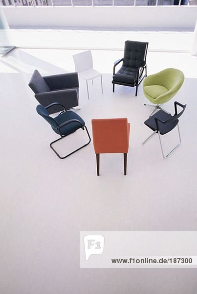 Chairs arranged in a circle