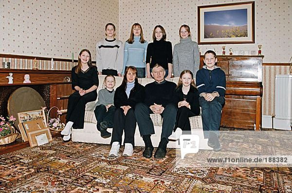 Porträt einer großen Familie