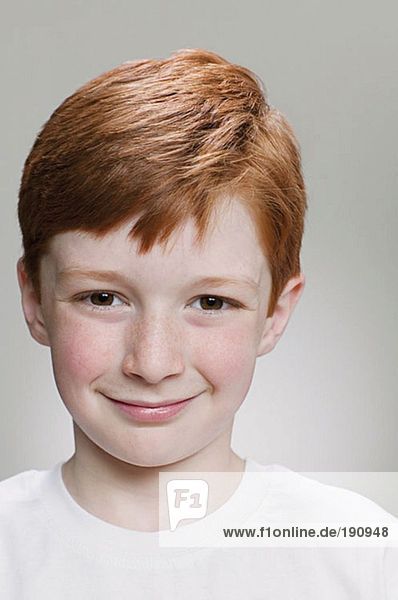 Portrait of a red-headed boy