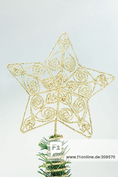 Star on christmas tree
