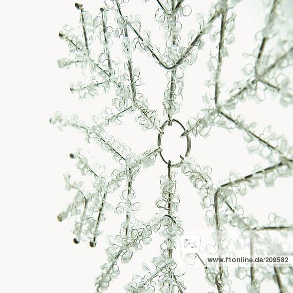 Silver snowflake decoration