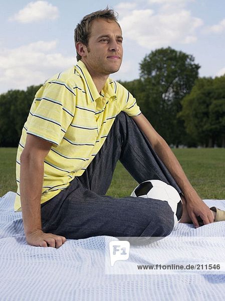 Man sitting in a park